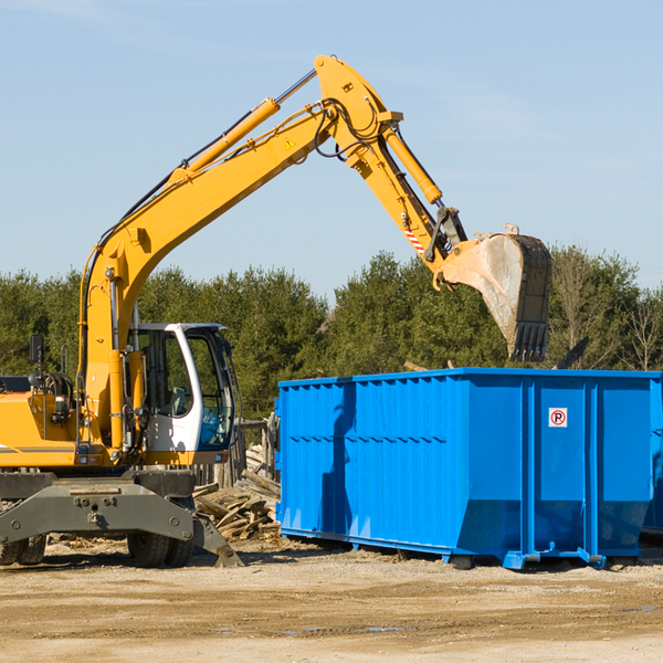 are there any restrictions on where a residential dumpster can be placed in Palmyra